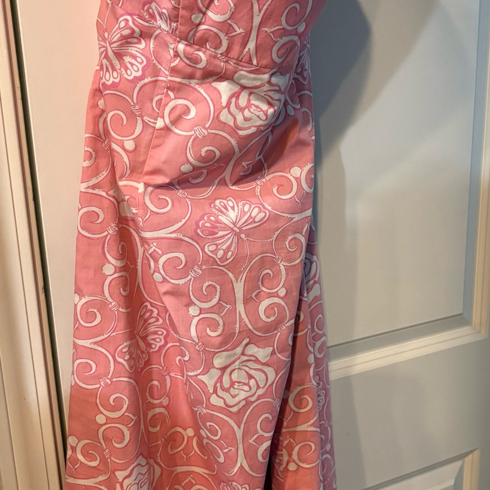 Lilly Pulitzer Vintage Strapless Tie Back Dress Size 4